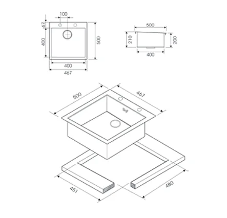SMEG อ่างล้างจาน รุ่น VSTQ40-2 image 2 SMEG อ่างล้างจาน รุ่น VSTQ40-2 image 2
