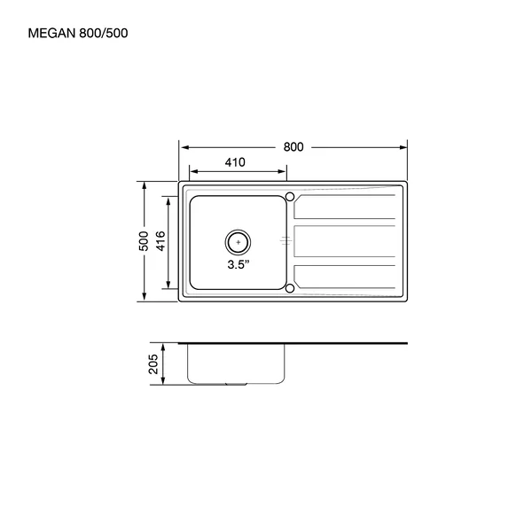  EVE อ่างล้างจาน รุ่น MEGAN 800/500    image 2