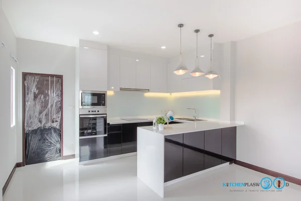 ชุดครัวบิ้วอิน Modern Kitchen Hi gross Black and White Tone 4.07 x 4.17 mm. ชุดครัวบิ้วอิน Modern Kitchen Hi gross Black and White Tone 4.07 x 4.17 mm.