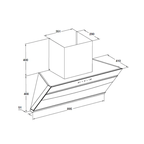  HAFELE เครื่องดูดควัน รุ่น VENICE (495.38.318) รหัส 536.80.293    image 2
