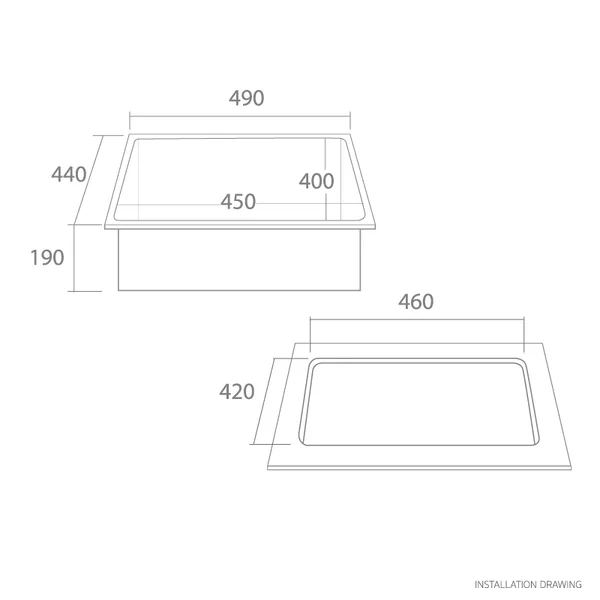 TECNOGAS อ่างล้างจาน รุ่น TNP 1050 U image 2 TECNOGAS อ่างล้างจาน รุ่น TNP 1050 U image 2