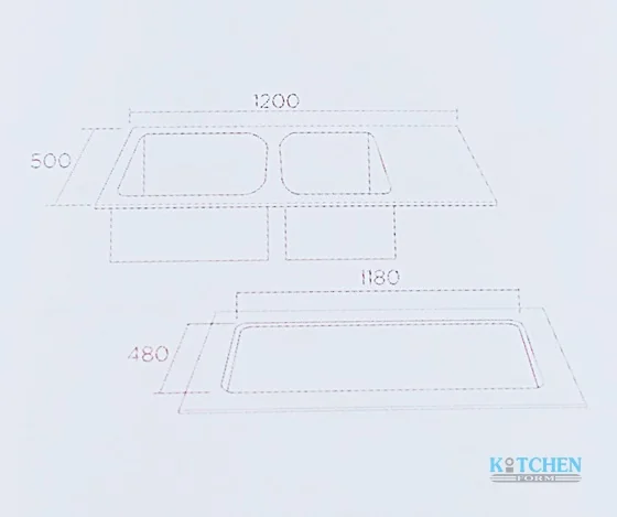 TECNOGAS อ่างล้างจาน รุ่น TNS 211200 SS image 2 TECNOGAS อ่างล้างจาน รุ่น TNS 211200 SS image 2