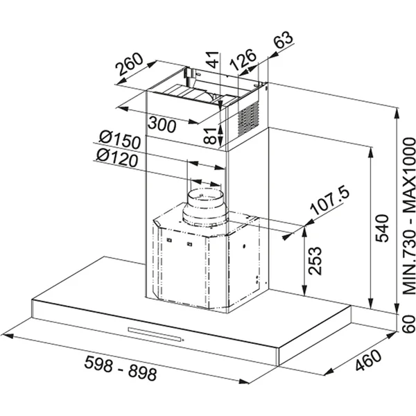 FRANKE เครื่องดูดควัน รุ่น FCR 625 TC BK XS image 2 FRANKE เครื่องดูดควัน รุ่น FCR 625 TC BK XS image 2