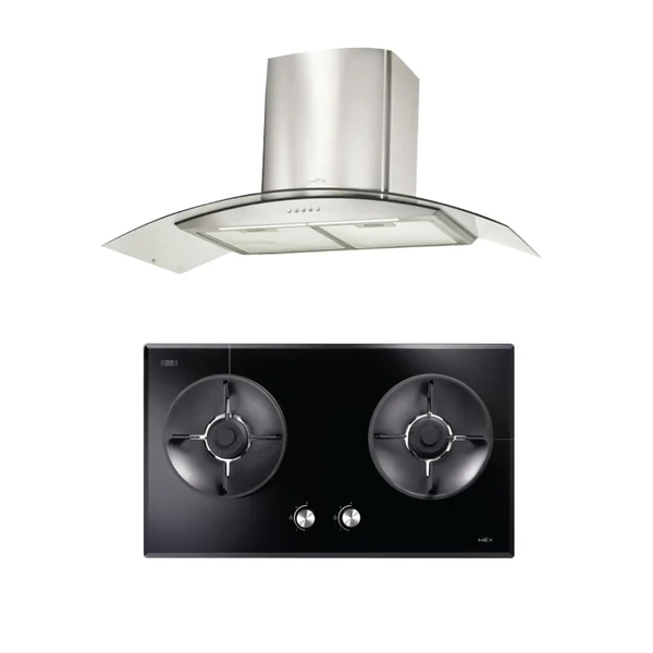 MEX ชุดเซ็ท เครื่องดูดควัน รุ่น KV728X90-1 + เตาแก๊ส รุ่น V7812MHR