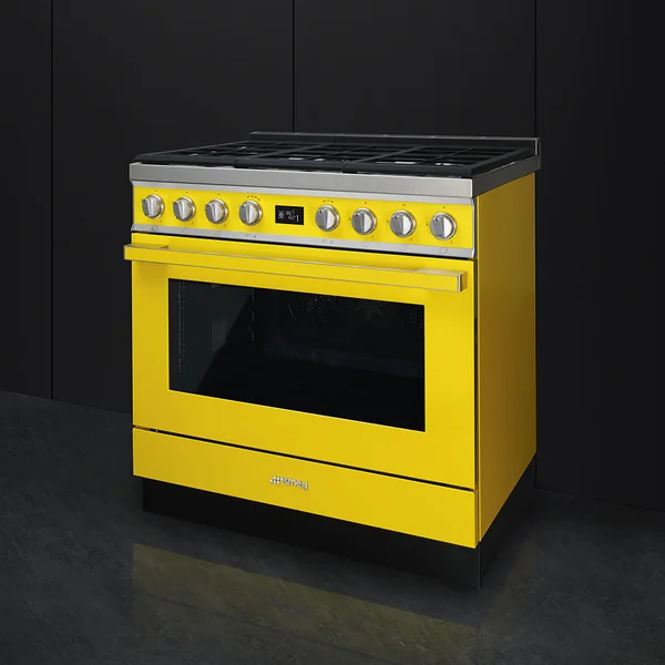  SMEG เตาตั้งพื้น สีเหลือง รุ่น CPF9GMYW    image 2