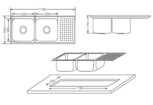 TECNOGAS อ่างล้างจาน รุ่น TNP 2118 SSD image 2 TECNOGAS อ่างล้างจาน รุ่น TNP 2118 SSD image 2