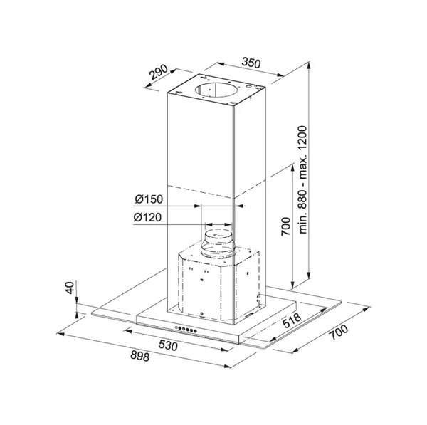 FRANKE เครื่องดูดควัน รุ่น FGL 925 I XS NP image 2 FRANKE เครื่องดูดควัน รุ่น FGL 925 I XS NP image 2