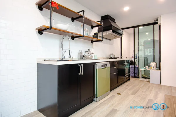 ชุดครัวบิ้วอิน Industrial Loft โทนสีดำด้าน 2.50 x 1.44 mm. (ครัวใน) ชุดครัวบิ้วอิน Industrial Loft โทนสีดำด้าน 2.50 x 1.44 mm. (ครัวใน)
