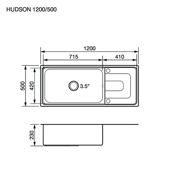  EVE อ่างล้างจาน รุ่น HUDSON 1200/500    image 2