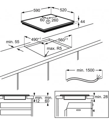 ELECTROLUX เตาแม่เหล็กไฟฟ้า รุ่น EIV644 image 2 ELECTROLUX เตาแม่เหล็กไฟฟ้า รุ่น EIV644 image 2