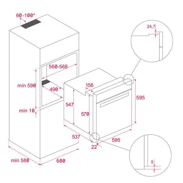 TEKA เตาอบ AirFry ความจุสุทธิ 70 ลิตร รุ่น HSB 646 AirFry image 2 TEKA เตาอบ AirFry ความจุสุทธิ 70 ลิตร รุ่น HSB 646 AirFry image 2