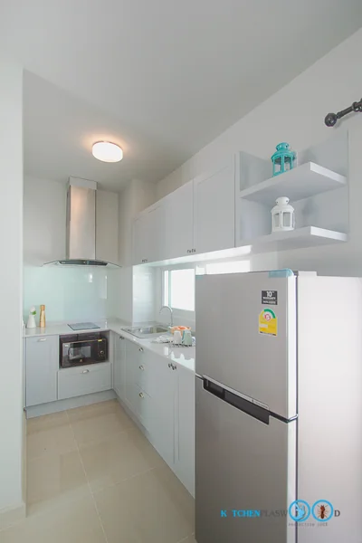 ชุดครัวบิ้วอิน Mini Kitchen L Shape 2.51 x 2.43 mm. image 2 ชุดครัวบิ้วอิน Mini Kitchen L Shape 2.51 x 2.43 mm. image 2
