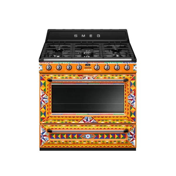 SMEG x Dolce&Gabbana คอลเลกชัน Divina Cucina - Sicily is my love เตาตั้งพื้นระบบแก๊ส รุ่น TR90DGC9 SMEG x Dolce&Gabbana คอลเลกชัน Divina Cucina - Sicily is my love เตาตั้งพื้นระบบแก๊ส รุ่น TR90DGC9