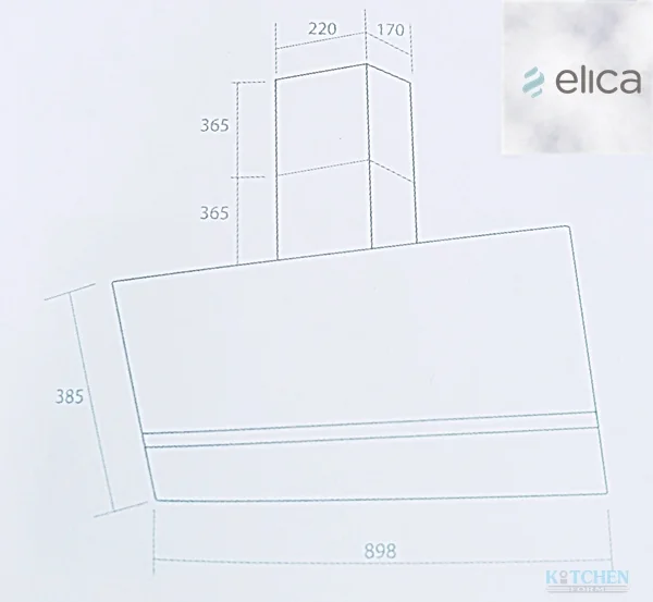 ELICA เครื่องดูดควันแบบติดผนัง รุ่น KITTY BL/F/90 image 2 ELICA เครื่องดูดควันแบบติดผนัง รุ่น KITTY BL/F/90 image 2