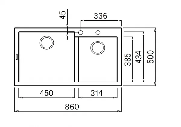 MEX อ่างล้างจานแกรนิต 2 หลุม METRIX / รุ่น NES20BL image 2 MEX อ่างล้างจานแกรนิต 2 หลุม METRIX / รุ่น NES20BL image 2