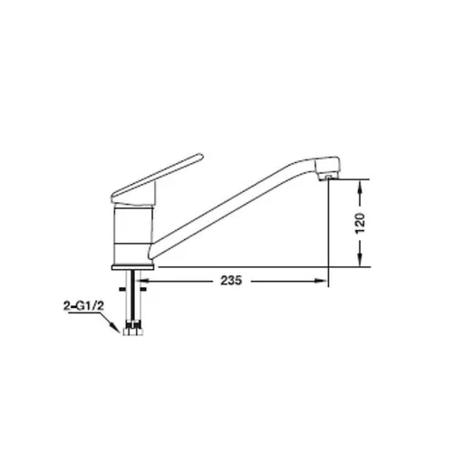 HAFELE ก๊อกผสม รุ่น EUROLEVER (495.50.057) รหัส 566.45.250 image 3 HAFELE ก๊อกผสม รุ่น EUROLEVER (495.50.057) รหัส 566.45.250 image 3
