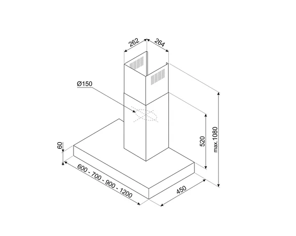 SMEG เครื่องดูดควัน รุ่น KBT900NE image 2 SMEG เครื่องดูดควัน รุ่น KBT900NE image 2