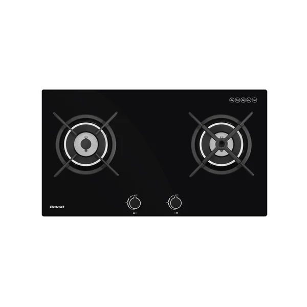 เตาแก๊สแบบฝัง 2หัว Brandt รุ่น TG1482B ขนาด 80 ซม.