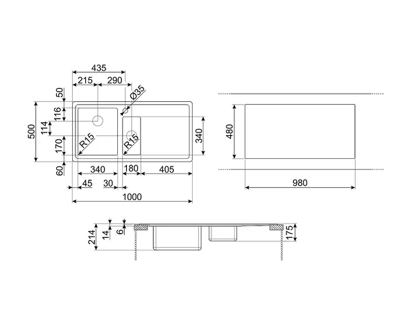 SMEG อ่างล้างจาน รุ่น LD102D-2 image 2 SMEG อ่างล้างจาน รุ่น LD102D-2 image 2