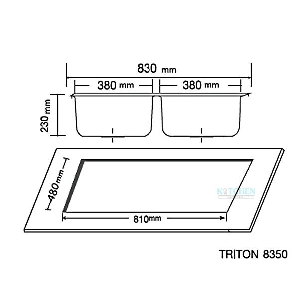  AXIA อ่างล้างจาน รุ่น TRITON 8350    image 2