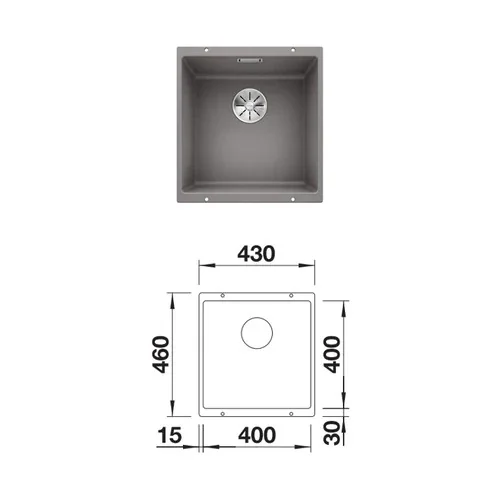 BLANCO อ่างล้างจาน รุ่น SUBLINE-400U รหัส 495.39.501 image 2 BLANCO อ่างล้างจาน รุ่น SUBLINE-400U รหัส 495.39.501 image 2