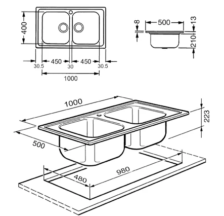 SMEG อ่างล้างจาน รุ่น BRG100 image 2 SMEG อ่างล้างจาน รุ่น BRG100 image 2