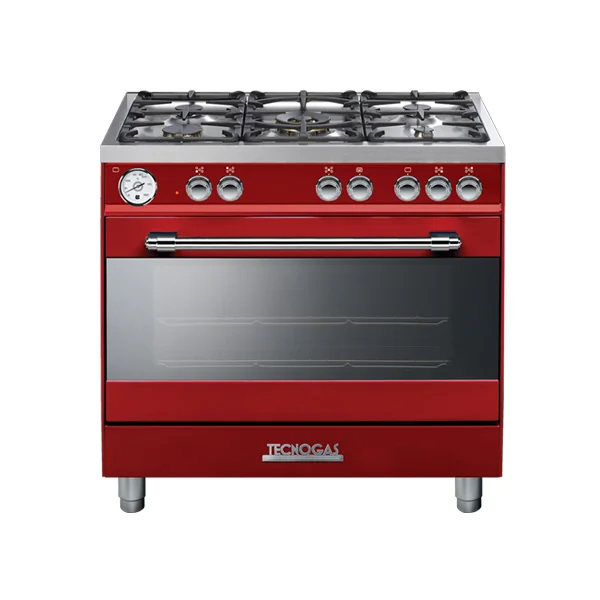 TECNOGAS เตาปรุงอาหารแบบตั้งพื้น รุ่น D1RC96E5VC (Red) TECNOGAS เตาปรุงอาหารแบบตั้งพื้น รุ่น D1RC96E5VC (Red)