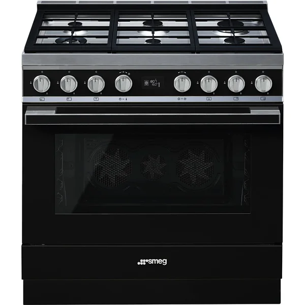SMEG เตาตั้งพื้น สีดำ รุ่น CPF9GMBL SMEG เตาตั้งพื้น สีดำ รุ่น CPF9GMBL