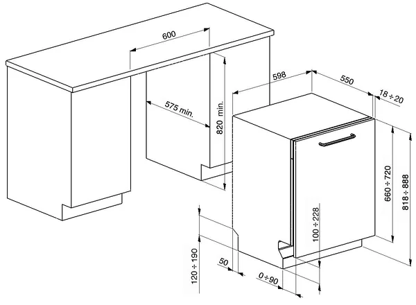 SMEG เครื่องล้างจาน ชนิดติดตั้งในเฟอร์นิเจอร์ รุ่น ST382C image 5 SMEG เครื่องล้างจาน ชนิดติดตั้งในเฟอร์นิเจอร์ รุ่น ST382C image 5