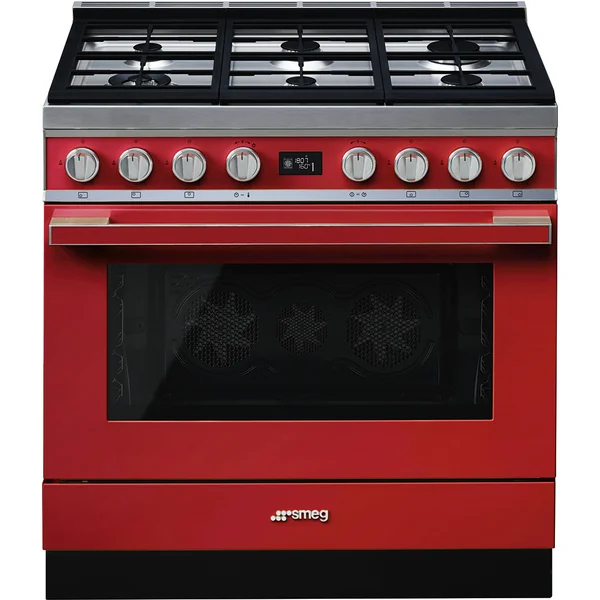 SMEG เตาตั้งพื้น สีแดง รุ่น CPF9GMR SMEG เตาตั้งพื้น สีแดง รุ่น CPF9GMR