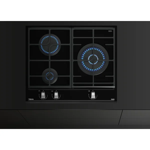 TEKA เตาแก๊สผิวกระจกเซรามิก 3 หัว พร้อม ExactFlame ขนาด 60 ซม. กระจกสีดำ รุ่น GZC 63310 image 3 TEKA เตาแก๊สผิวกระจกเซรามิก 3 หัว พร้อม ExactFlame ขนาด 60 ซม. กระจกสีดำ รุ่น GZC 63310 image 3