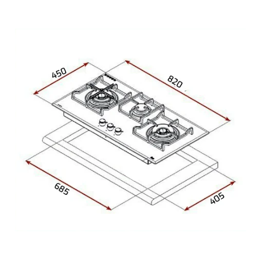  TEKA เตาแก๊ส รุ่น GB LUX 82 3G AI AL 2TR    image 2