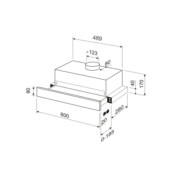 MEX เครื่องดูดควันสลิมไลน์ รุ่น SL206 image 2 MEX เครื่องดูดควันสลิมไลน์ รุ่น SL206 image 2