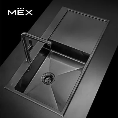 MEX อ่างล้างจาน หลุมซ้ายที่พักขวา รุ่น SCD1001GM image 4 MEX อ่างล้างจาน หลุมซ้ายที่พักขวา รุ่น SCD1001GM image 4