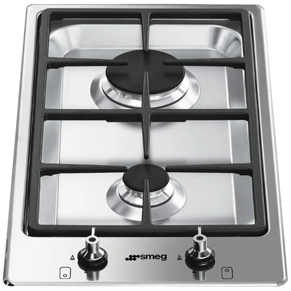 SMEG เตาแก๊ส 2 หัว สเตนเลส กว้าง 310 มม. รุ่น PGF32G SMEG เตาแก๊ส 2 หัว สเตนเลส กว้าง 310 มม. รุ่น PGF32G