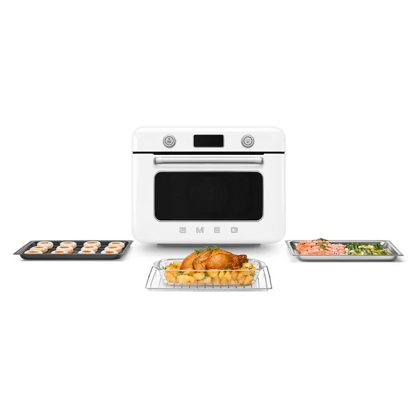 SMEG เตาอบไอน้ำฟังก์ชันผสมแบบตั้งโต๊ะ สีขาว ตัวเลือกรหัส WH รุ่น COF01 (WH) image 2 SMEG เตาอบไอน้ำฟังก์ชันผสมแบบตั้งโต๊ะ สีขาว ตัวเลือกรหัส WH รุ่น COF01 (WH) image 2